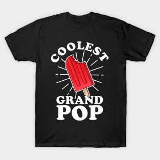 Coolest GrandPop Funny Ice Pop Ice Cream Grandpa Fathers Day T-Shirt